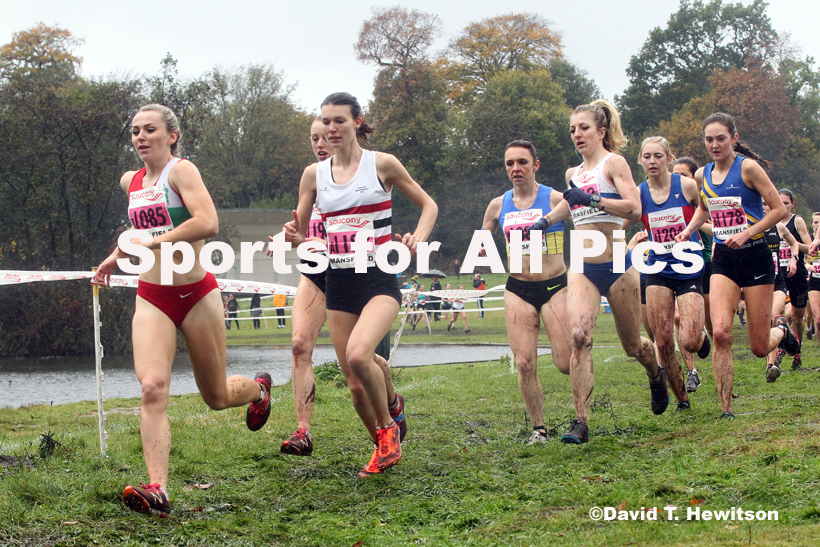 Senior women, National Cross Country Relay Champs., Berry Hill Park, Mansfield.  Photo: David T. Hewitson/Sports for All Pics